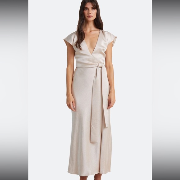 Bec and Bridge Dreamer Wrap Dress Size 10 Sand - Picture 2 of 2